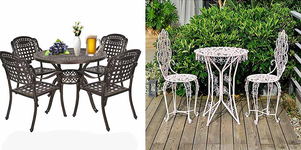 Wrought Iron Outdoor Furniture, Cast Iron Patio Table Uk