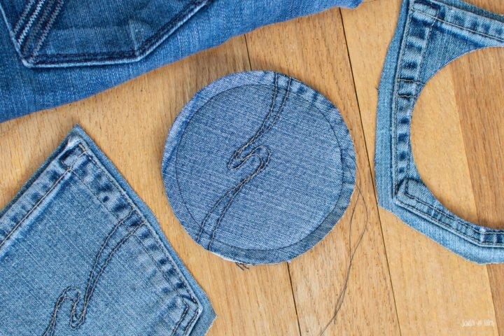 Coasters from Jeans Scraps