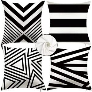 Black and White Patio Cushions