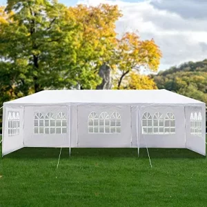 Heavy Duty Canopy Event Tent-10'x30' Outdoor White Gazebo Party Wedding Tent