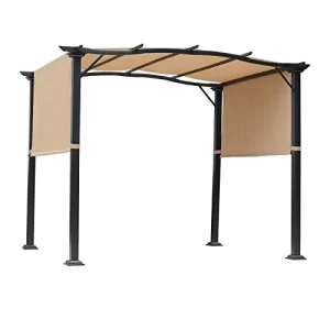 Outsunny 8' x 10' Retractable Pergola Canopy Steel Frame