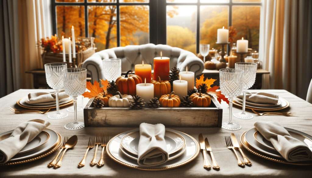 fall dining table centerpiece