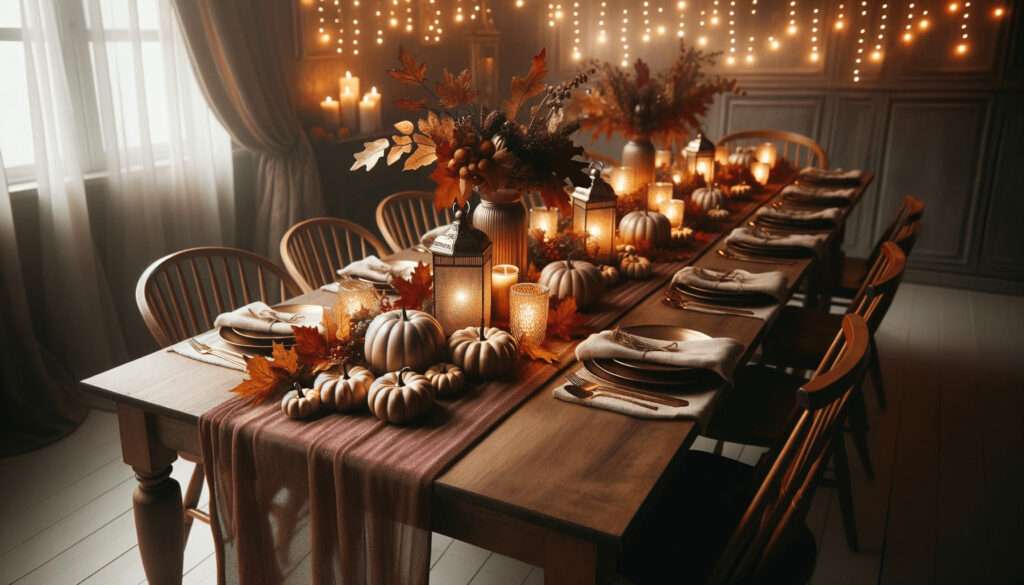 fall dining table centerpiece